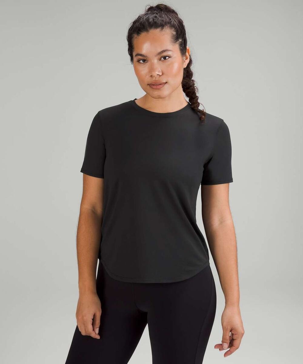 Lululemon High-Neck Running and Training T-Shirt in Black - 8